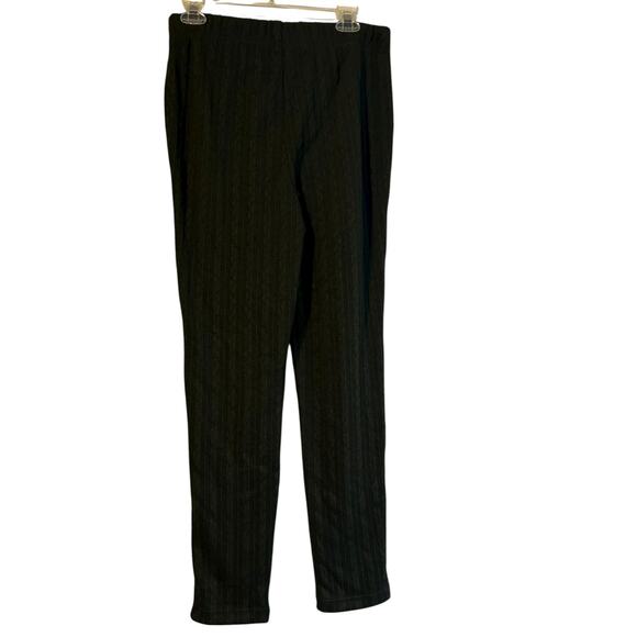 Cable Knit Legging Olive Green NWT Casual Comfort Loungewear Sz LG Like an Angel - Picture 6 of 7